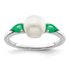 Gold Polished Freshwater Pearls and Gemstone Rings
