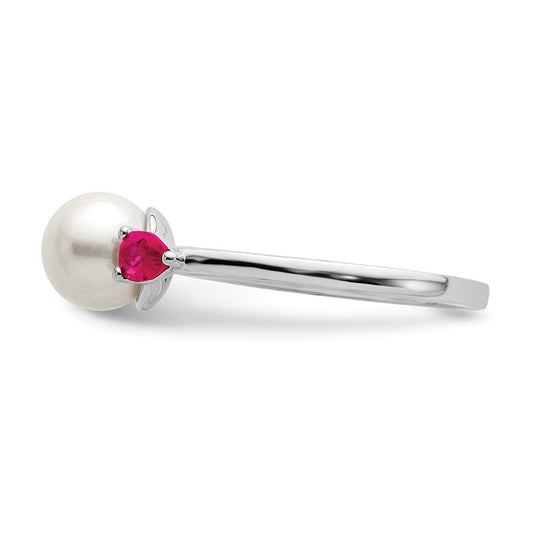 Gold Polished Freshwater Pearls and Gemstone Rings