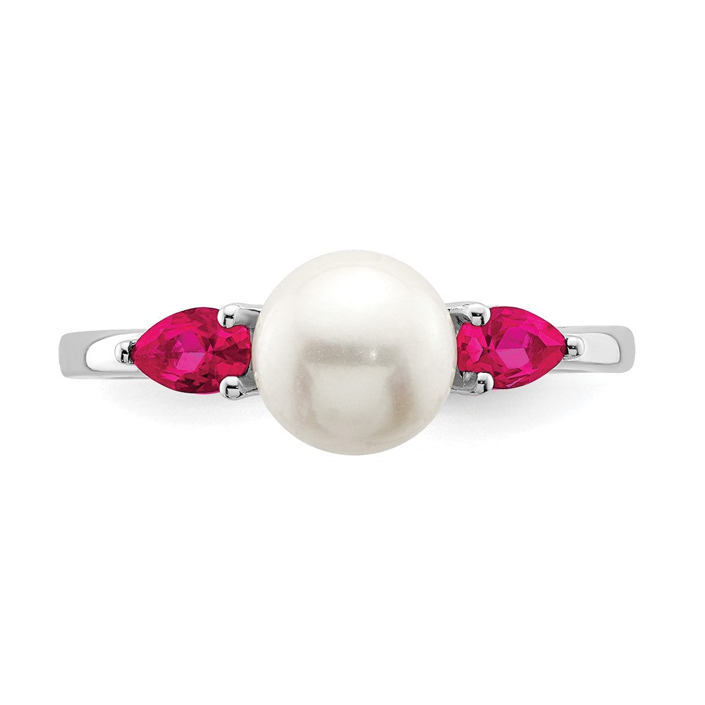 Gold Polished Freshwater Pearls and Gemstone Rings