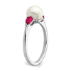Gold Polished Freshwater Pearls and Gemstone Rings