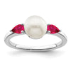 Gold Polished Freshwater Pearls and Gemstone Rings
