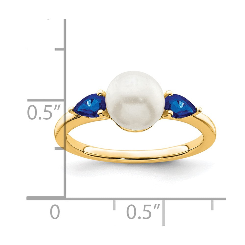 Gold Polished Freshwater Pearls and Gemstone Rings