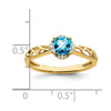 Round Gemstone and Diamond Rings