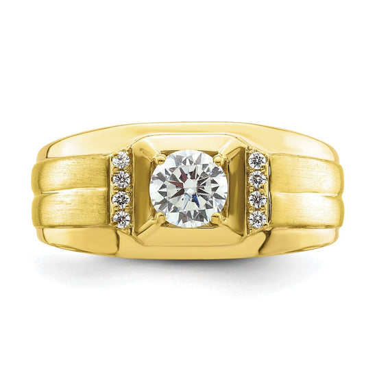 10k 7/8 carat Lab Grown Diamond VS/SI+ G+ Complete Men's Ring