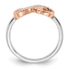 Gold Polished Dimaond Infinity Rings