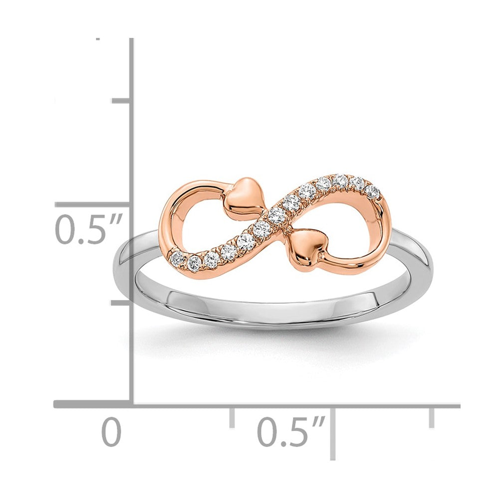 Gold Polished Dimaond Infinity Rings