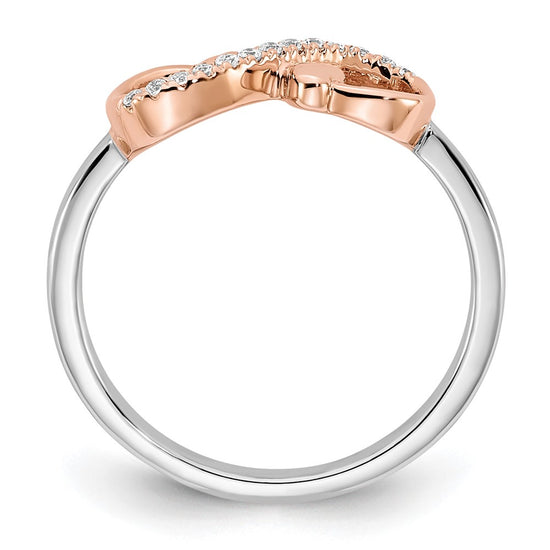 Gold Polished Dimaond Infinity Rings