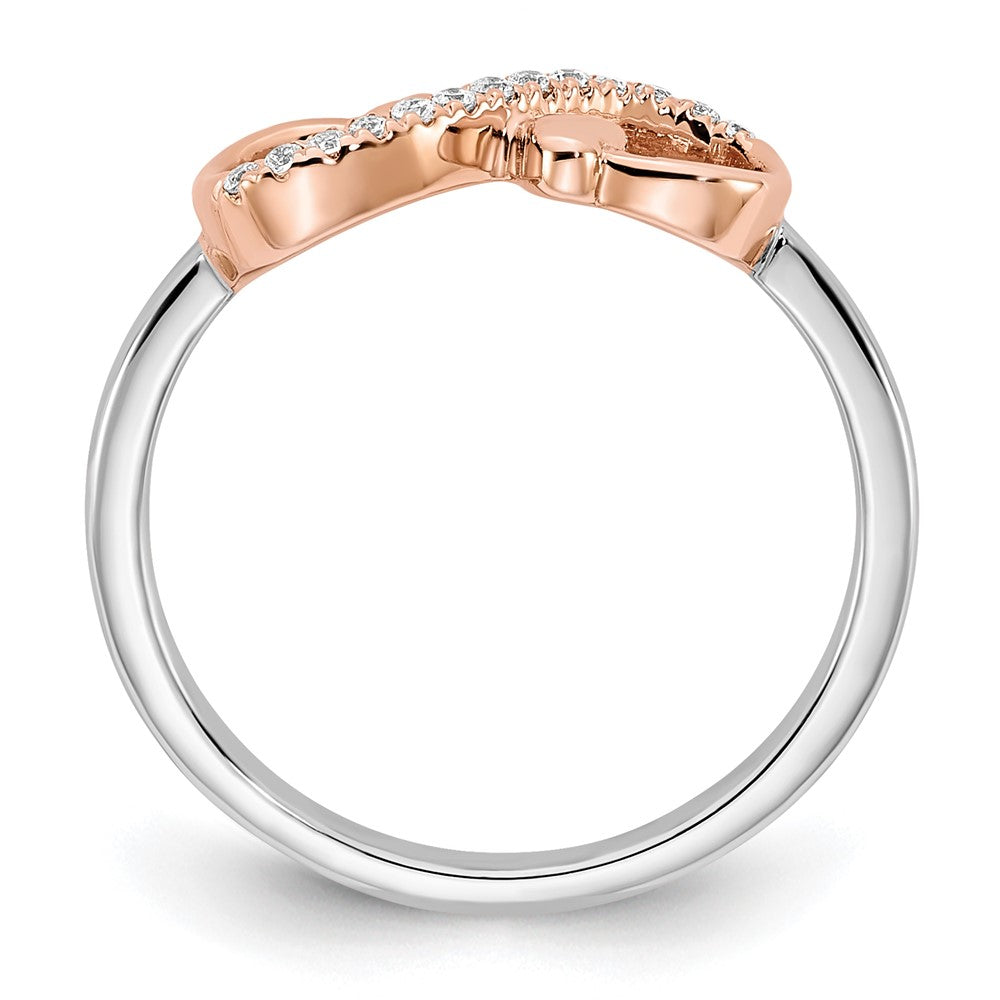 Gold Polished Dimaond Infinity Rings