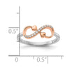 Gold Polished Dimaond Infinity Rings
