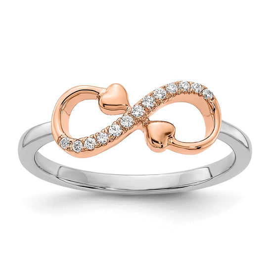 Gold Polished Dimaond Infinity Rings