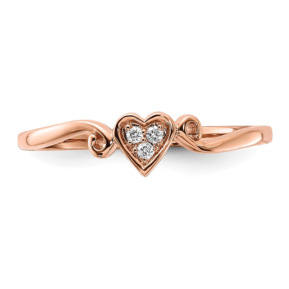 Gold Polished Heart Rings