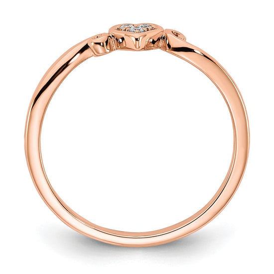 Gold Polished Heart Rings