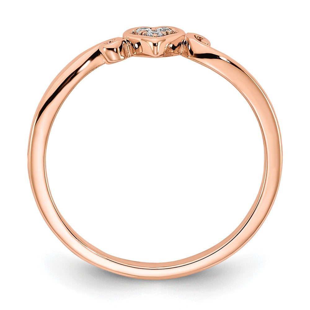 Gold Polished Heart Rings