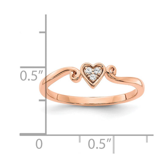 Gold Polished Heart Rings