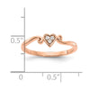 Gold Polished Heart Rings
