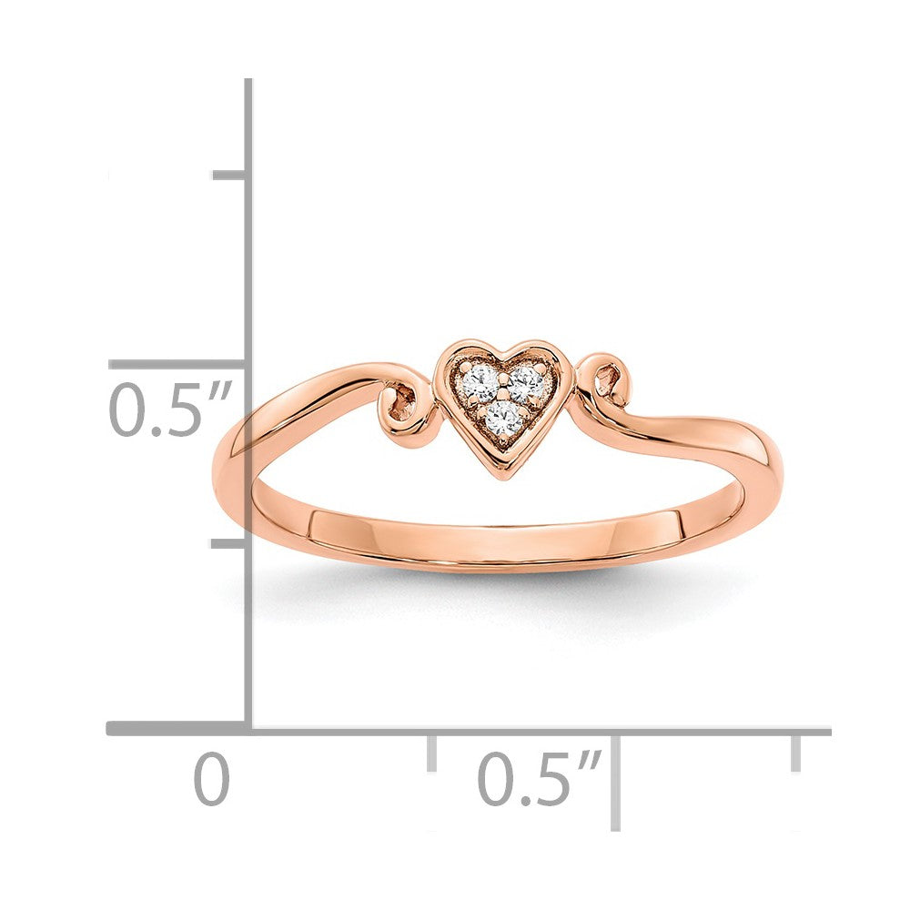 Gold Polished Heart Rings