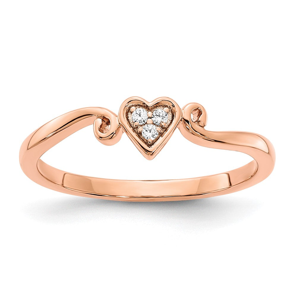 Gold Polished Heart Rings