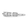 14k White Gold Polished 1/5 carat Diamond Squares Ring
