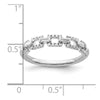 14k White Gold Polished 1/5 carat Diamond Squares Ring