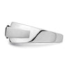14k White Gold Polished & Satin Onyx & Diamond Mens Ring