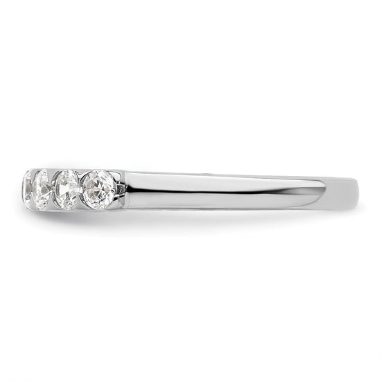 14k White Gold 3/4 carat Lab Grown Diamond VS/SI+ G+ Eleven Stone Complete Fashion band