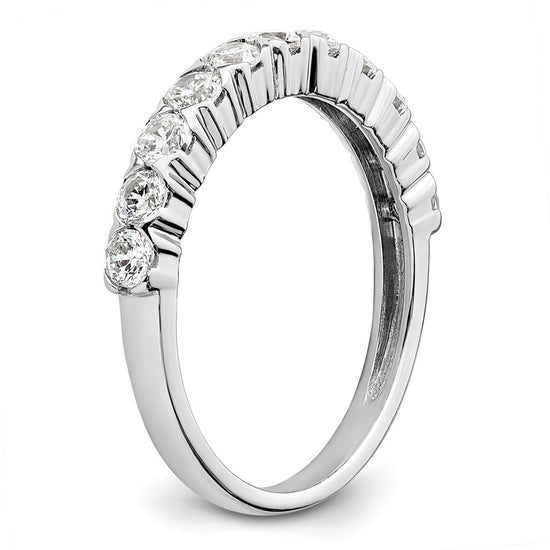 14k White Gold 3/4 carat Lab Grown Diamond VS/SI+ G+ Eleven Stone Complete Fashion band