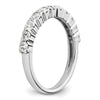 14k White Gold 3/4 carat Lab Grown Diamond VS/SI+ G+ Eleven Stone Complete Fashion band