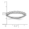 14k White Gold 3/4 carat Lab Grown Diamond VS/SI+ G+ Eleven Stone Complete Fashion band