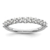 14k White Gold 3/4 carat Lab Grown Diamond VS/SI+ G+ Eleven Stone Complete Fashion band