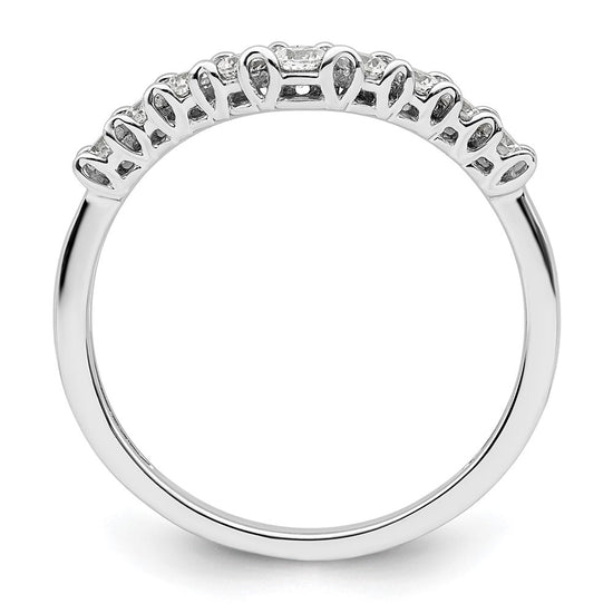14k White Gold 3/8 carat Lab Grown Diamond VS/SI+ G+ Complete Concaved Band