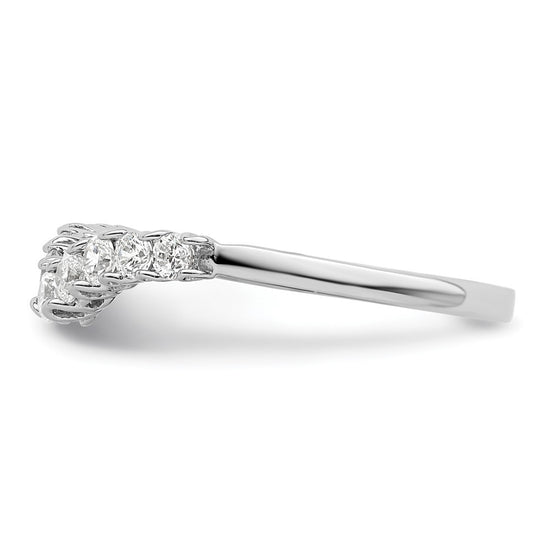 14k White Gold 3/8 carat Lab Grown Diamond VS/SI+ G+ Complete Concaved Band