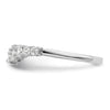 14k White Gold 3/8 carat Lab Grown Diamond VS/SI+ G+ Complete Concaved Band