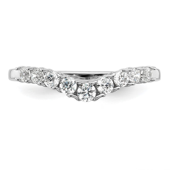 14k White Gold 3/8 carat Lab Grown Diamond VS/SI+ G+ Complete Concaved Band