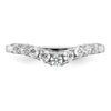 14k White Gold 3/8 carat Lab Grown Diamond VS/SI+ G+ Complete Concaved Band