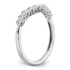 14k White Gold 3/8 carat Lab Grown Diamond VS/SI+ G+ Complete Concaved Band