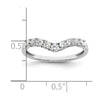 14k White Gold 3/8 carat Lab Grown Diamond VS/SI+ G+ Complete Concaved Band