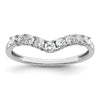 14k White Gold 3/8 carat Lab Grown Diamond VS/SI+ G+ Complete Concaved Band