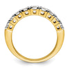 14k 1 carat Lab Grown Diamond VS/SI+ G+ Nine Stone Complete Fashion band