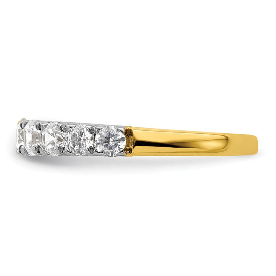 14k 1 carat Lab Grown Diamond VS/SI+ G+ Nine Stone Complete Fashion band
