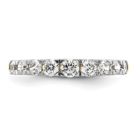 14k 1 carat Lab Grown Diamond VS/SI+ G+ Nine Stone Complete Fashion band