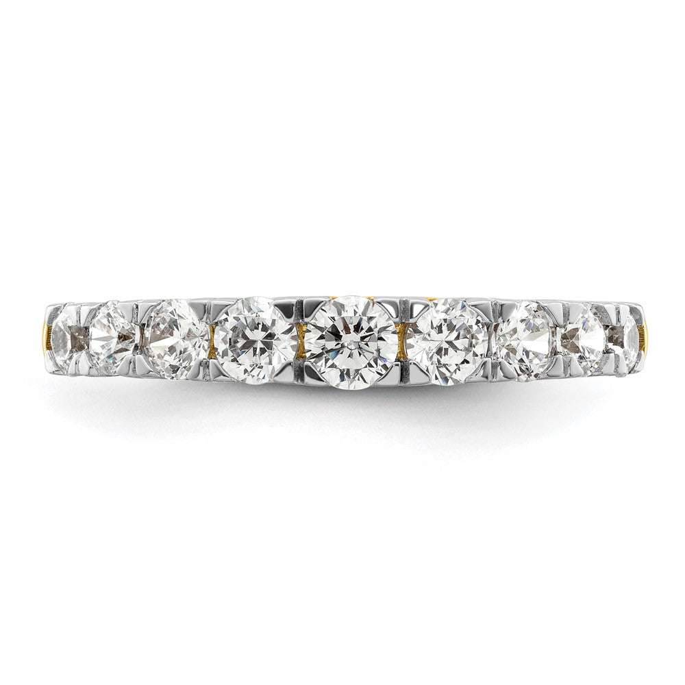 14k 1 carat Lab Grown Diamond VS/SI+ G+ Nine Stone Complete Fashion band