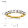 14k 1 carat Lab Grown Diamond VS/SI+ G+ Nine Stone Complete Fashion band
