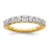 14k 1 carat Lab Grown Diamond VS/SI+ G+ Nine Stone Complete Fashion band
