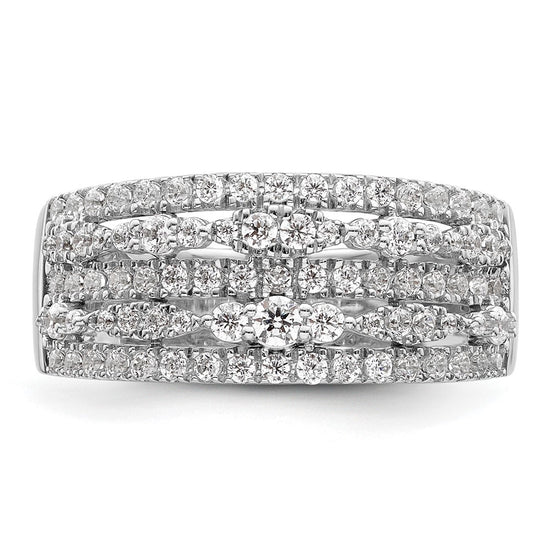 14K White Gold 7/8 carat Complete Diamond Band