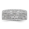 14K White Gold 7/8 carat Complete Diamond Band