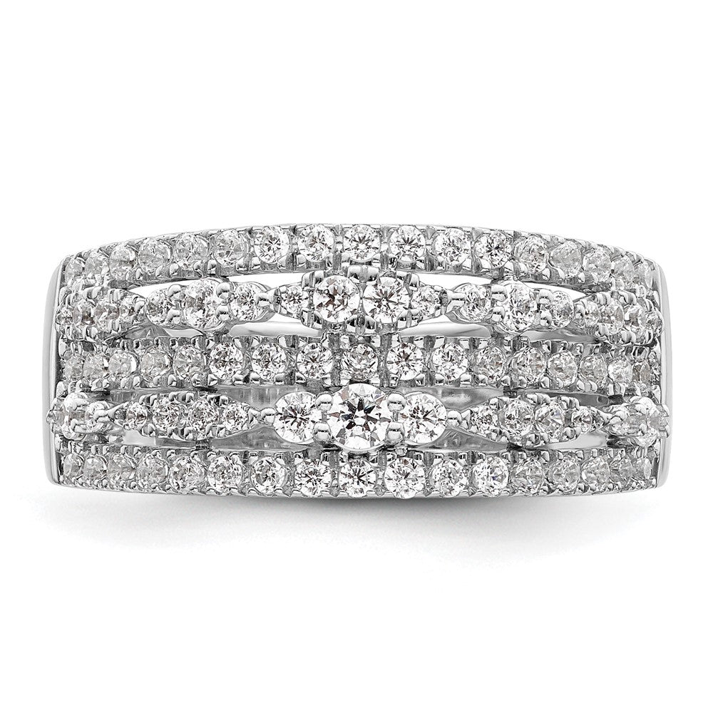 14K White Gold 7/8 carat Complete Diamond Band