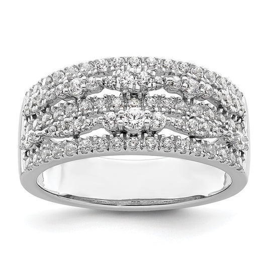 14K White Gold 7/8 carat Complete Diamond Band