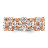 14k Rose Gold 2 1/2 carat Lab Gronw Diamond VS/SI+ G+ Complete Fashion Ring