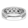 14K White Gold 7/8 carat Round/Baguette Complete Diamond Band