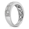 14K White Gold 7/8 carat Round/Baguette Complete Diamond Band